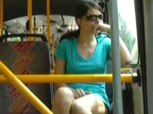 Teen masturbates on public bus